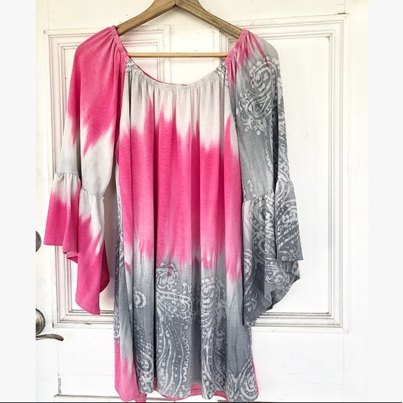 Tops - Pretty in Pink Boho Tunic 💞 Size 1X